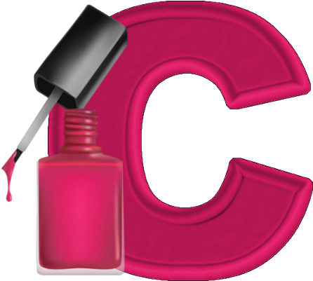Alfabeto Esmalte Pink Png - Nail Polish (514x599), Png Download