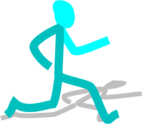 Runner Blue - Running Clip Art (600x510), Png Download