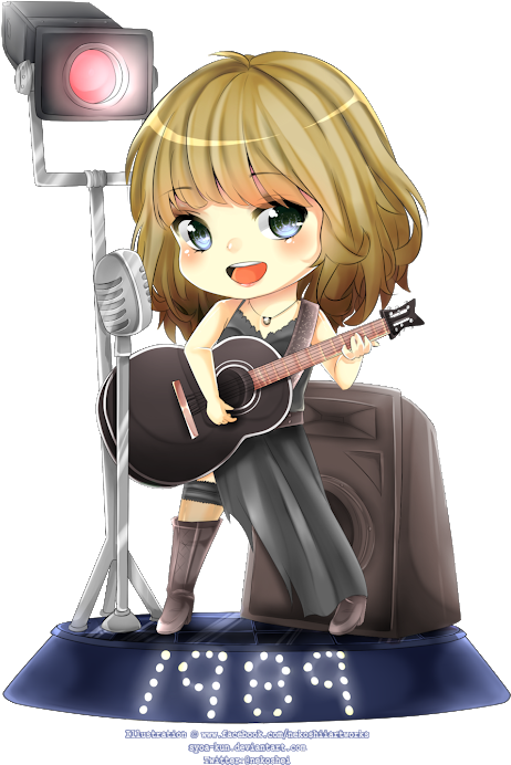 Photo - Taylor Swift Chibi Red (530x737), Png Download
