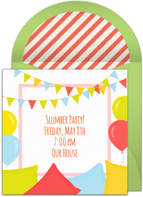 Slumber Party Online Invitation - Party (650x650), Png Download