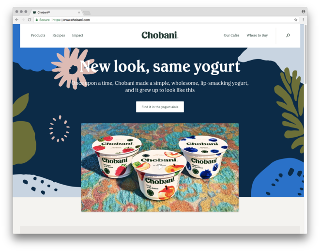 Website - Re-imagination Of Chobani (661x520), Png Download