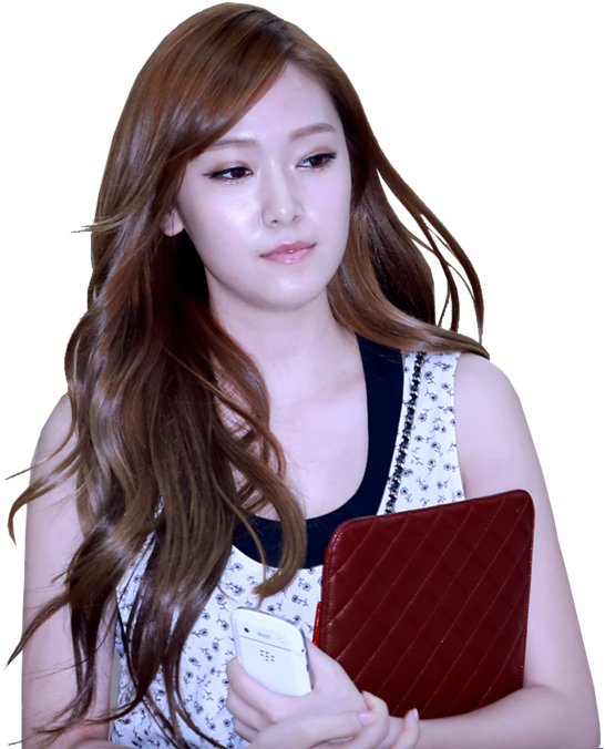 Jessica Clutching Her Laptop Case And Phone Ready To - Girls' Generation (1024x682), Png Download