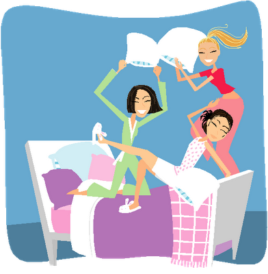 Slumber Clipart Clipart Panda Free Clipart Images - My Cup Is Half Full: The Pajama Party Journal-for Your (392x400), Png Download