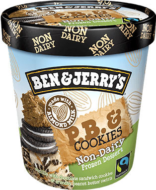 Product Sku - 6e48f4e34516 - Ben And Jerry's Non Dairy Peanut Butter Half Baked (383x383), Png Download