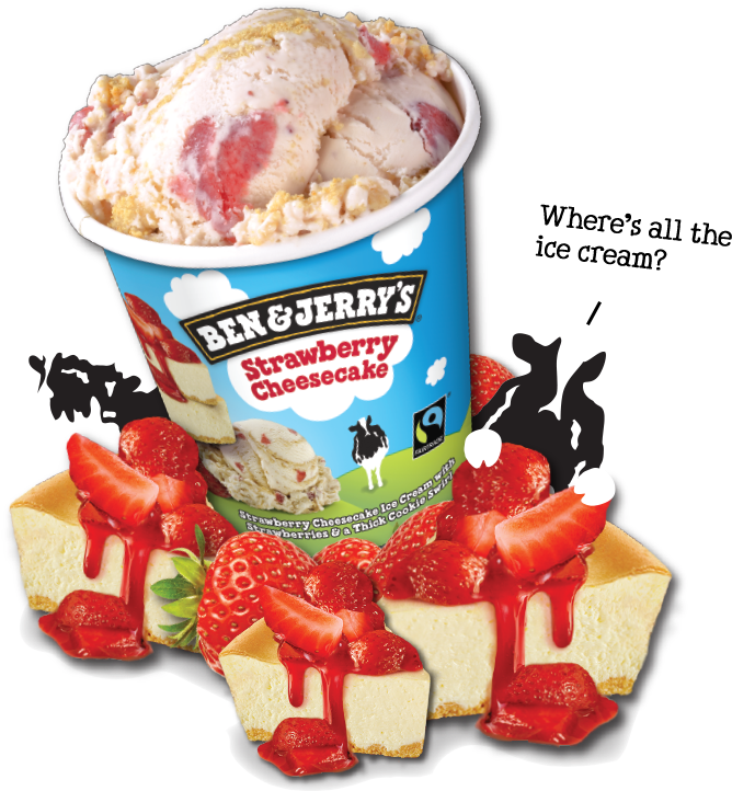 Strawberry-cheescake - Ben And Jerry's Ice Cream (800x800), Png Download