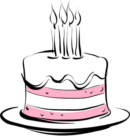 Naked Cake Clip Art (550x577), Png Download