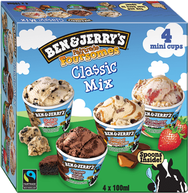 Ben And Jerry's Ice Cream (374x479), Png Download