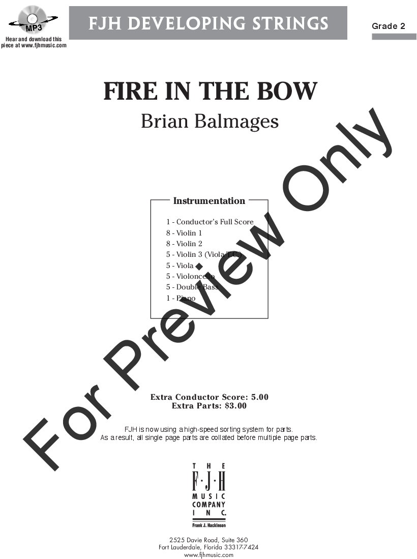 Fire In The Bow By Brian Balmages - Abandoned Funhouse Sheet Music (864x1152), Png Download