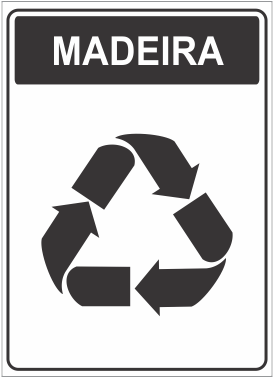 Placa De Sinalização De Coleta Seletiva Madeiral, Esta - Recycling Label (450x450), Png Download