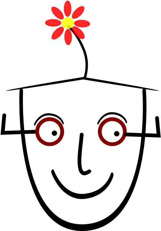 Human Face With Flower Coloring Book Colouring Coloring - Intonation Clipart (555x793), Png Download