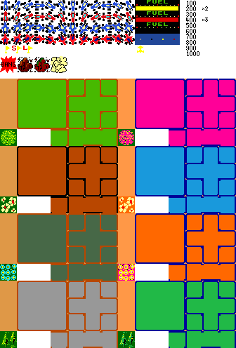 Rally Xnew Rally X - New Rally X Sprites (336x496), Png Download