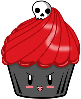 Cute Cupcakes Drawings Png Finished Scary Cupcake - Cupcake Drawings (443x415), Png Download