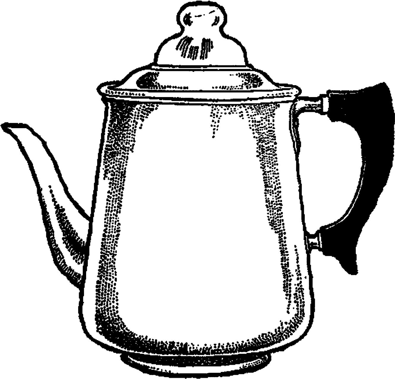 Coffee Pot Digital Download Image - Vintage Coffee Png (1600x1495), Png Download