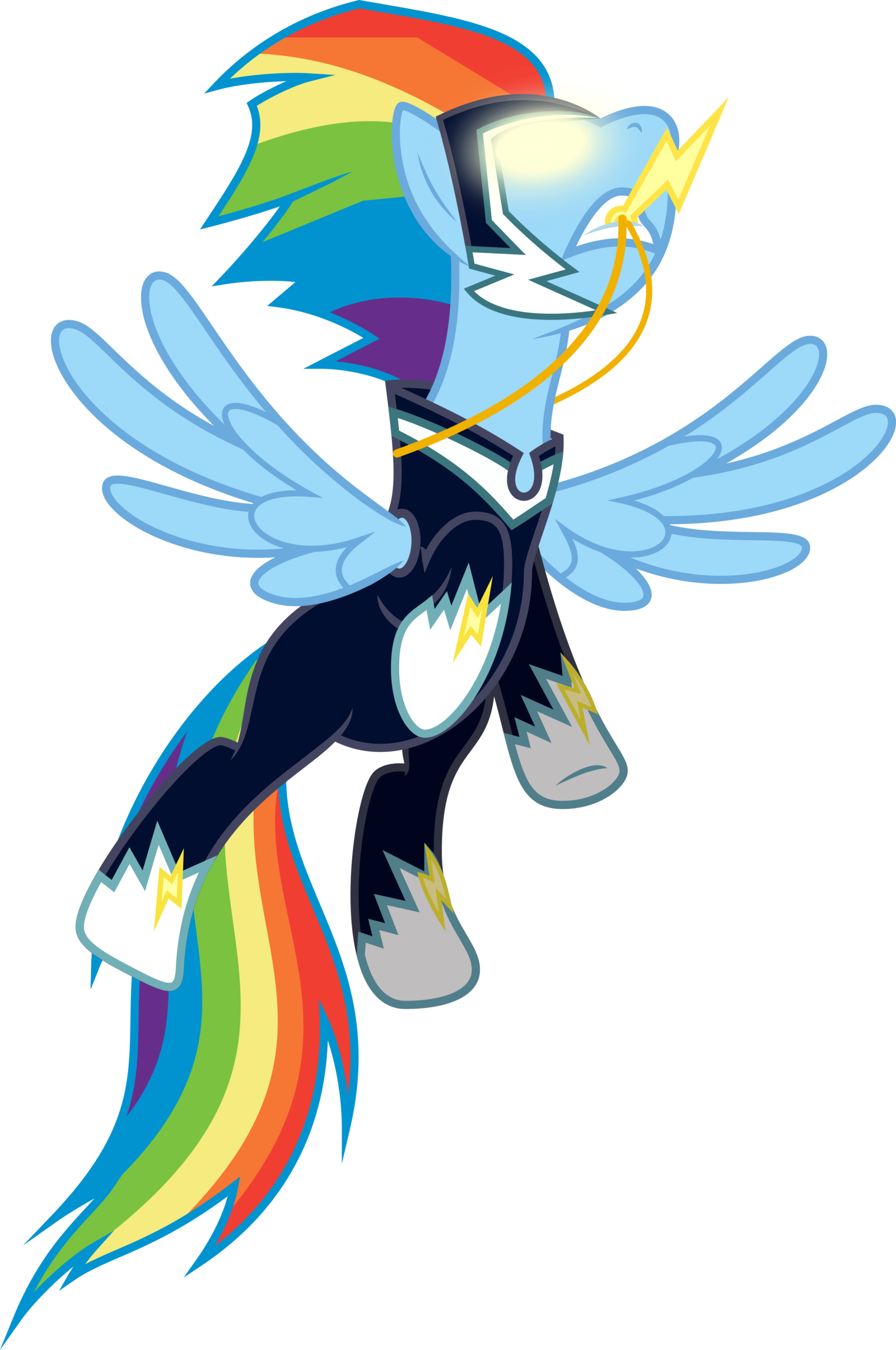 Unholstering The Lightning Bolt By Lahirien - Rainbow Dash Lightning Bolt (1600x2409), Png Download