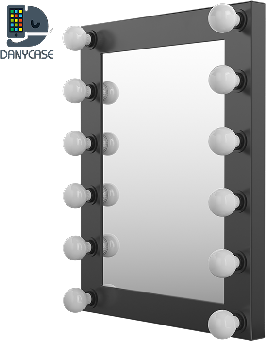 Customized Led Lighted Makeup Mirror - Mirror (750x750), Png Download