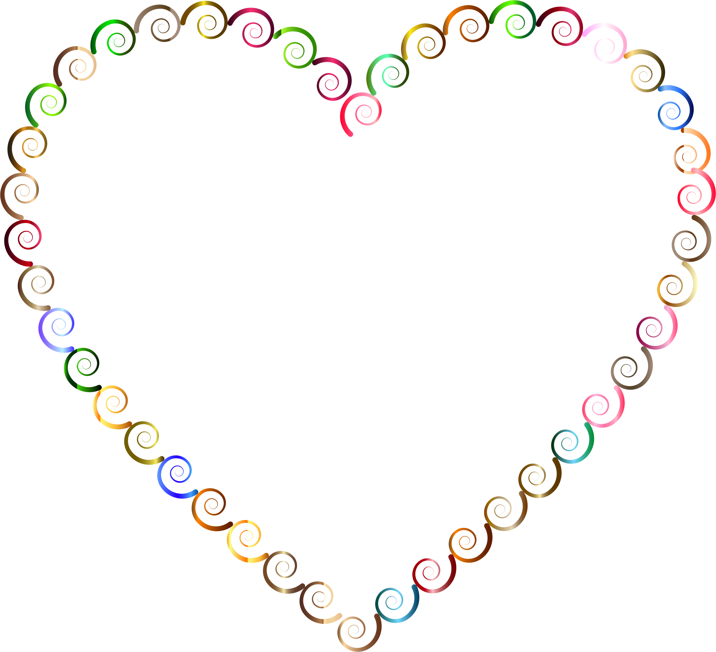 This Free Icons Png Design Of Chromatic Spirals Heart (2294x2090), Png Download