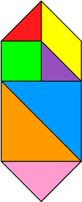 Download Tangram Hexagon - Make A Hexagon Tangram - Full Size PNG Image ...