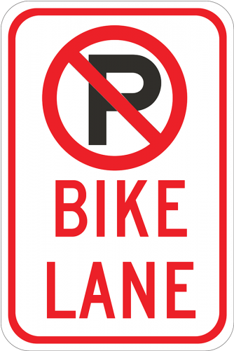 No Parking In Bike Lane (500x500), Png Download