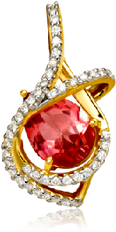 White Diamond Crimson Ruby Heart Pendant - Diamond (400x400), Png Download