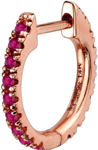 Large Ruby Huggie Earring - Large Diamond Huggie Earring 14k Yellow Gold White (480x480), Png Download