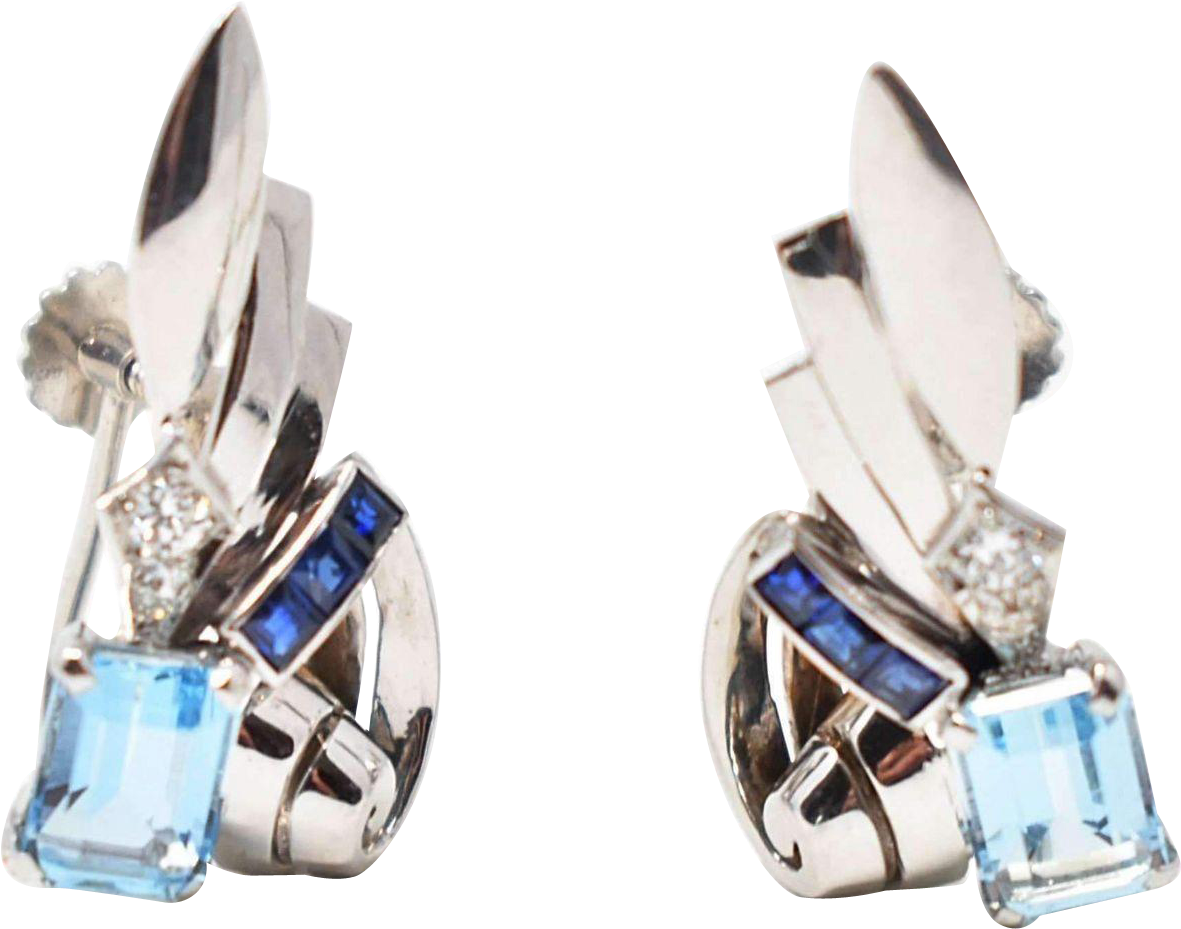 Late Art Deco 14k Tiffany & Co - Earring (1180x1180), Png Download