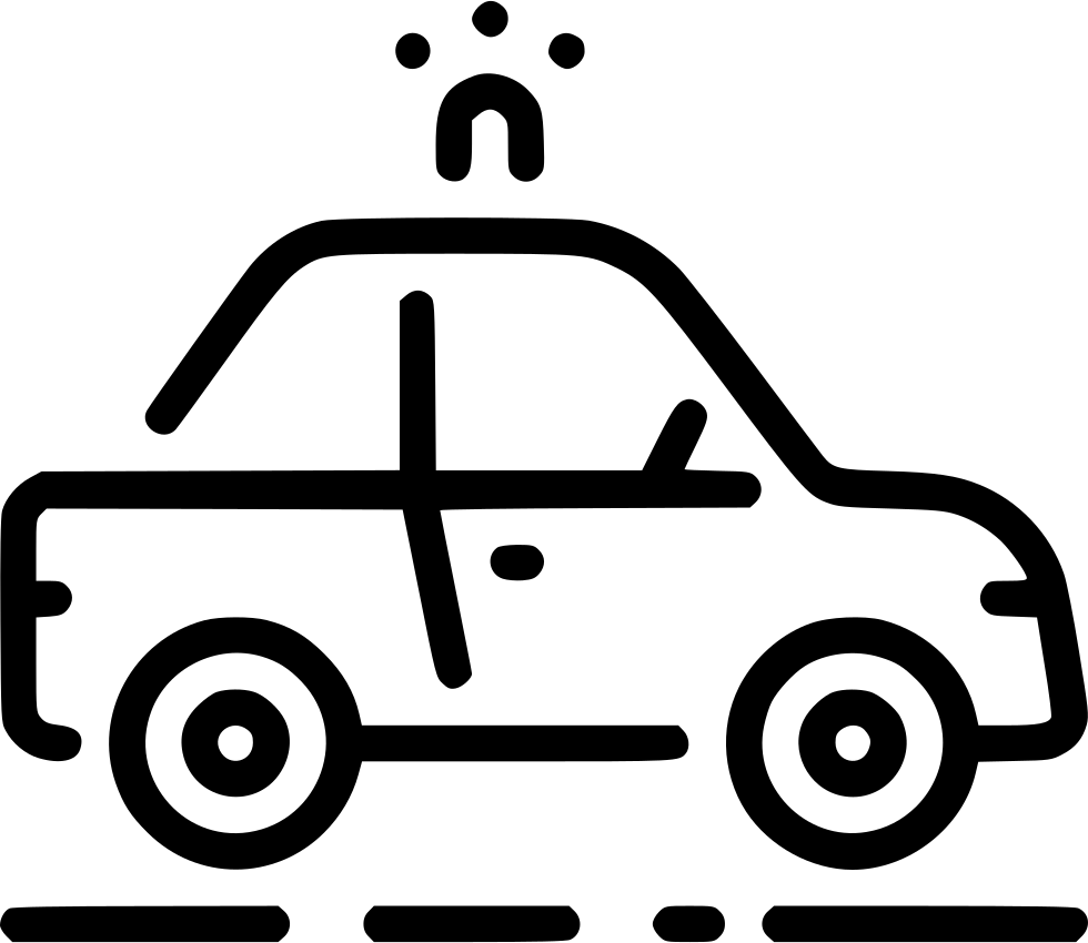 Police Car - - Sustainable Transportation Icon (980x850), Png Download