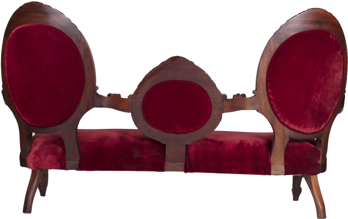 Ruby Velvet Sweet Heart Sofa - Velvet (800x800), Png Download