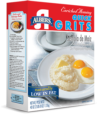Albers Grits Carton - Albers Quick Grits 40 Oz (329x400), Png Download