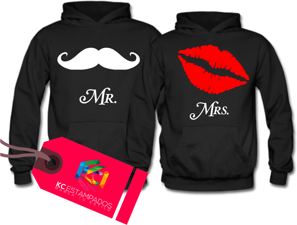 Polerones De Enamorados “señorita & Caballero” - Sweatshirt (1000x1000), Png Download