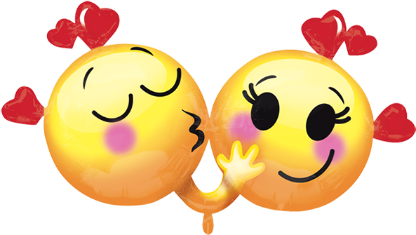 Emoticones Enamorados 28 Pulgadas Globo Metálico - Emoji Birthday Love (600x600), Png Download