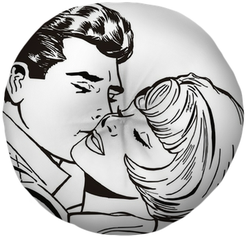 Ilustracion De Una Pareja De Enamorados Tufted Floor - Love (400x400), Png Download