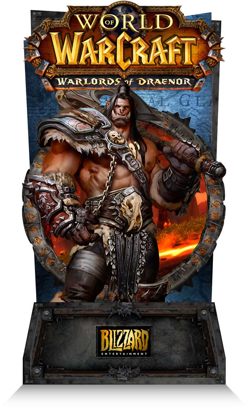 Wowwod Standee 03 1500px - World Of Warcraft: Warlords Of Draenor Logo Customized (1000x1400), Png Download