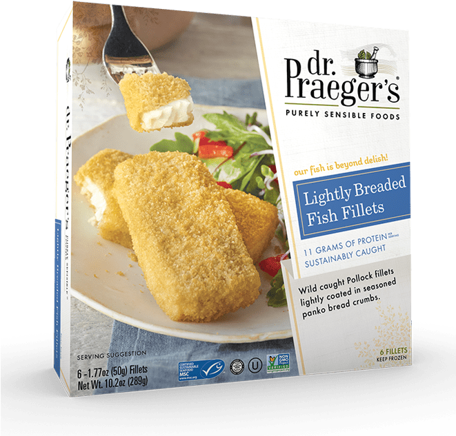 Dr Praeger's Lightly Breaded Fish Fillets - Dr Praegers Breaded Fishies (660x660), Png Download