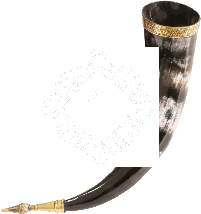 The Rim On This Drinking Horn Of Jarl Is Edged With - Drinking Horn Of Jarl (850x850), Png Download