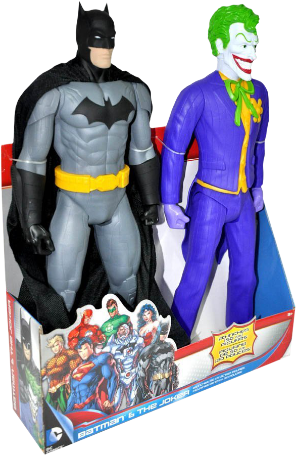 Batman & Joker 20” Action Figure 2-pack - Dc Comics Batman & Joker Twin Pack (603x911), Png Download