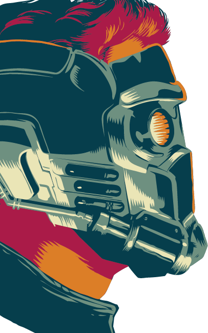 Starlord - Guardians Of The Galaxy Clear Case (406x650), Png Download