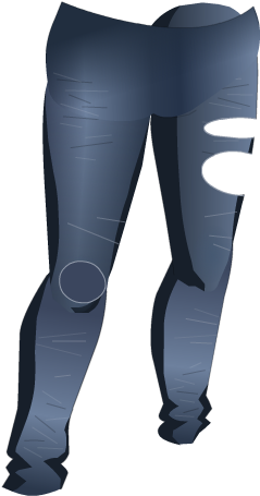 Torn Jeans - Spandex (266x468), Png Download