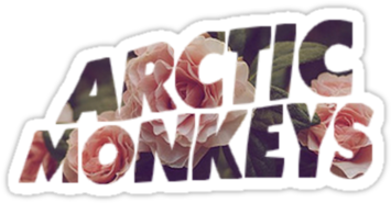 "arctic Monkeys Floral Logo" Stickers By Elianne - Domino Records - Arctic Monkeys (375x360), Png Download