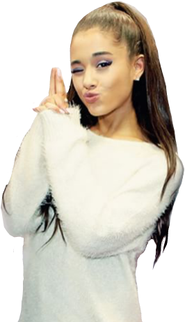 Arianagrande Freetoedit Sticker Png Overlay Transparent - Ariana Grande Fuzzy Sweater (302x471), Png Download