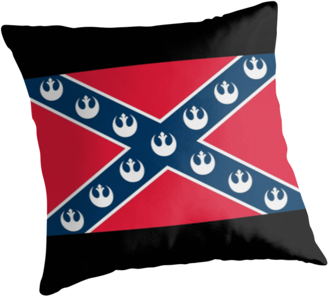 Star Wars Rebel Flag" Throw Pillows By Xanaman - Drawing (831x788), Png Download