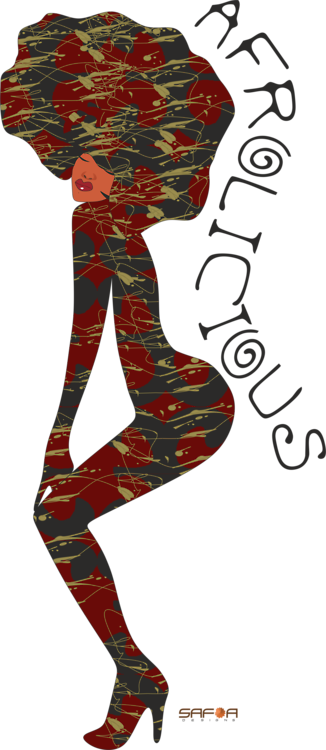 Curly, Afro, Ebony, Black, Kinky, Wavy, Rasta, Natural - Afro (326x750), Png Download