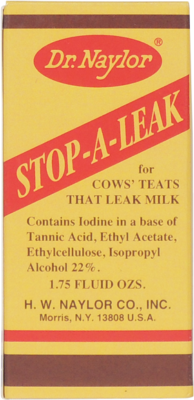 Stop A Leak - H W Naylor Stop-a-leak Cow Teat Treatment, 1.75-oz. (1000x1000), Png Download
