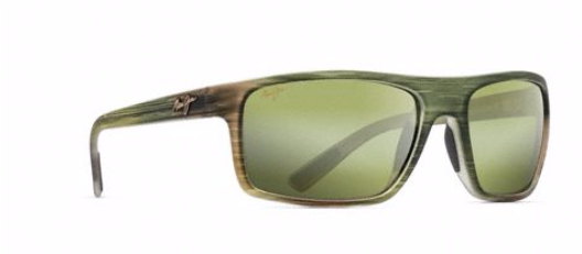 Maui Jim Byron Bay Sunglasses In Matte Green Stripe - Maui Jim Byron Bay (527x343), Png Download