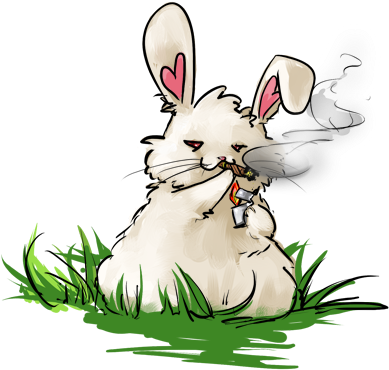 Easter Bunny Rabbit Flower Mammal Domestic Rabbit Rabits - Blazing Bunny (400x385), Png Download