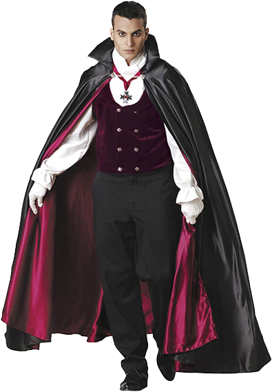 Halloween Costume Free Png Image - Vampire Costume Men (395x568), Png Download