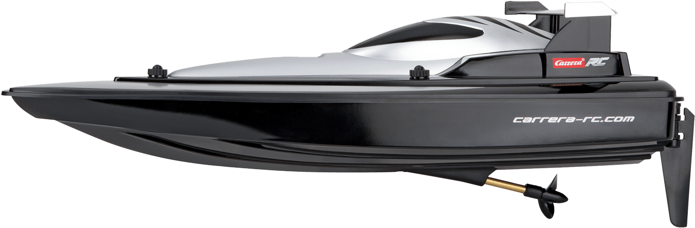 Carrera Rc Racing Boat, Black/silver (1600x1067), Png Download