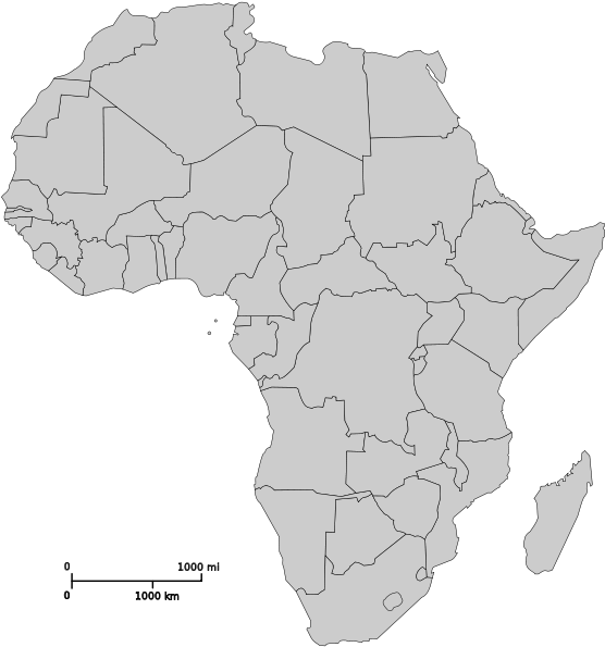 Px Blank Map Africa Image - Africa Map Png (585x600), Png Download