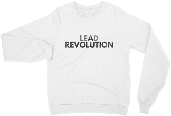 White Lead A Revolution Unisex Crewneck Sweater - Long-sleeved T-shirt (600x600), Png Download