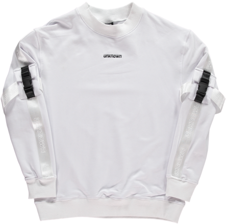 White Tech Crewneck - Cardigan (539x689), Png Download