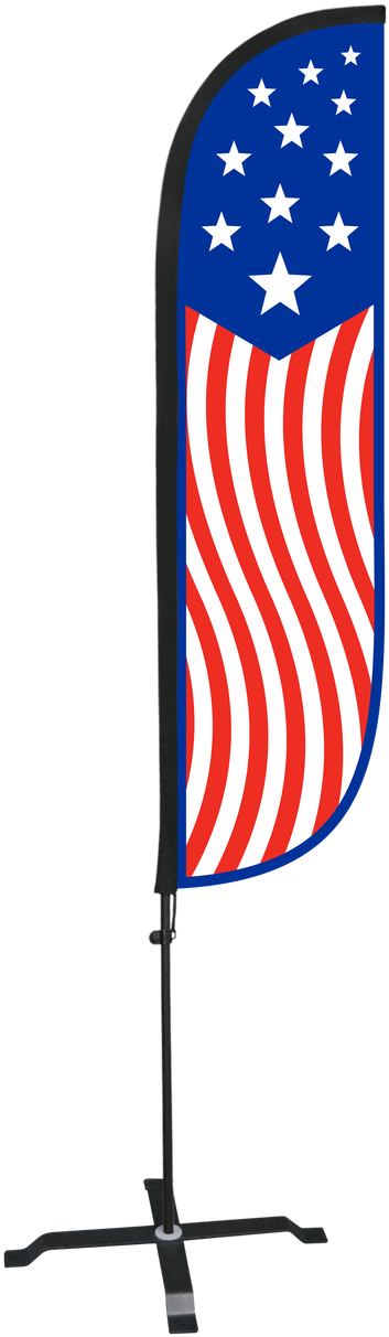 5ft American Flag Old Glory 2 Feather Flag X Stand - Lookourway Happy Holidays Snow Flakes Feather Flag (1280x1280), Png Download